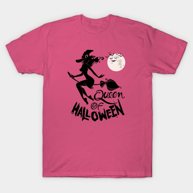 Queen Of Halloween Witch Aesthetic For Women Gift T-Shirt by Ramadangonim